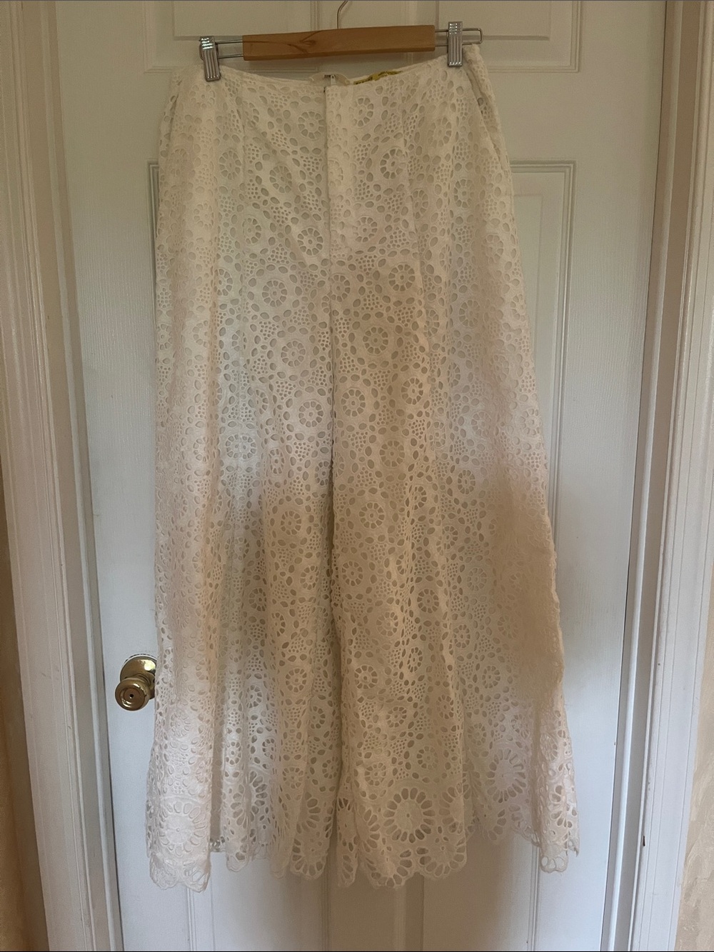 MAEVE Lace Wide-Leg White Pants- size 10